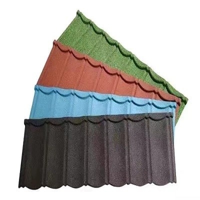 Mattonelle di tetto rivestite pietra d'acciaio dello zinco del Galvalume leggere 0.4mm 0.8mm