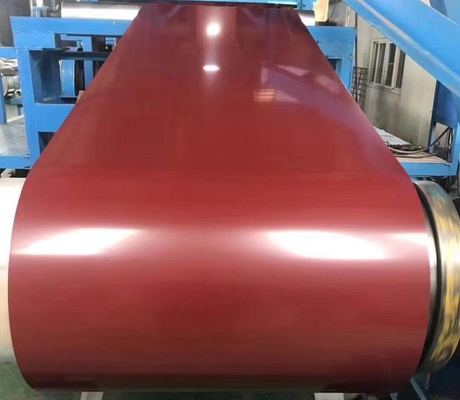 Coil rivestito di colore Pre-pittura Galvalume Steel Coil DC51D + AZ80 Cherry Red And Off-White