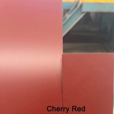 Coil di acciaio Galvalume pre-tinto, vernice Akzo Nobel, rosso ciliegio e marrone